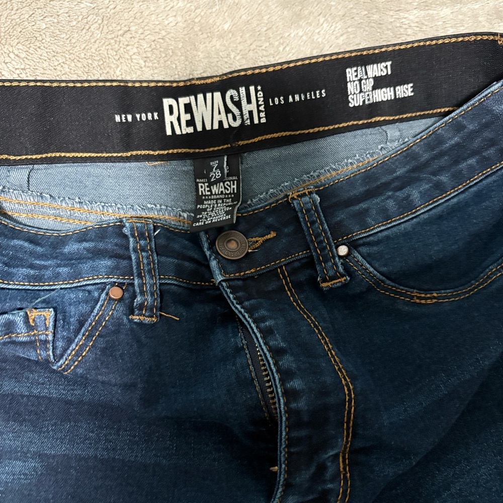 Rewash Women's lightly used Dark Blue Skinny Jeans